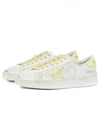 Men's Stardan Leather Yellow Tab Low Top Sneakers White - GOLDEN GOOSE - BALAAN 2