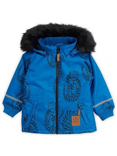 Kids Tiger Blue Parka Jacket 19710116 60 - MINI RODINI - BALAAN 2