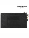 Cassandre Matelasse Large Zipped Clutch Bag Black - SAINT LAURENT - BALAAN 4