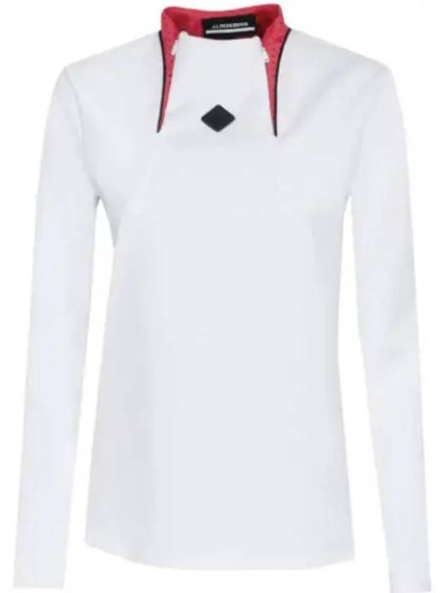 Golf Twinny Zip Mid Layer Long Sleeve T-Shirt White - J.LINDEBERG - BALAAN 2