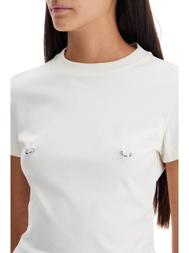 cropped t-shirt with piercing - MUGLER - BALAAN 4