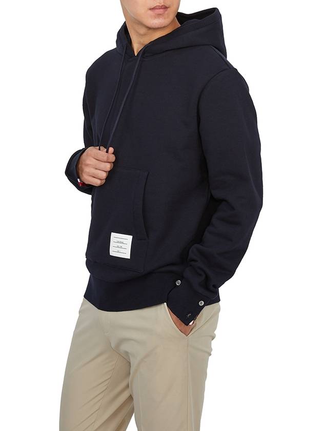 Men's Center Back Stripe Logo Patch Hoodie Navy - THOM BROWNE - BALAAN 5