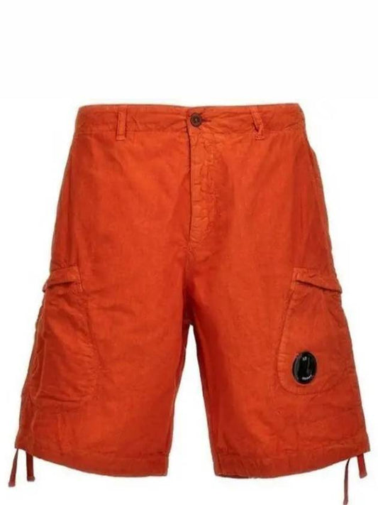 Lens Wappen Cotton Shorts Orange - CP COMPANY - BALAAN 2