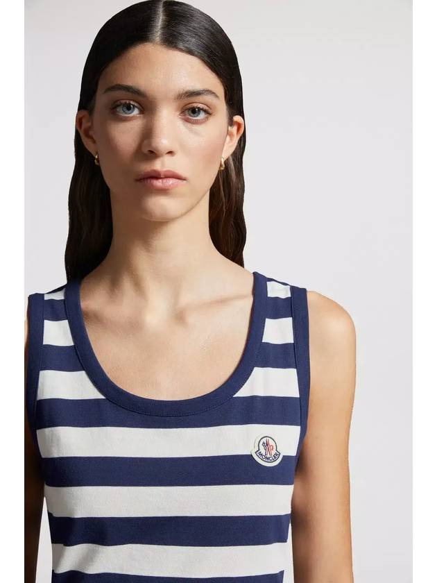 Striped midi dress navy white - MONCLER - BALAAN 7