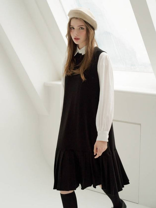 Sleeve knit pleated dress - LOYALDECIDE - BALAAN 1