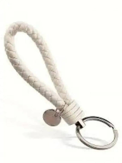 Intrecciato Leather Key Holder Beige - BOTTEGA VENETA - BALAAN 2