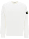 Wappen Patch Garment Dyed Sweatshirt White - STONE ISLAND - BALAAN 2