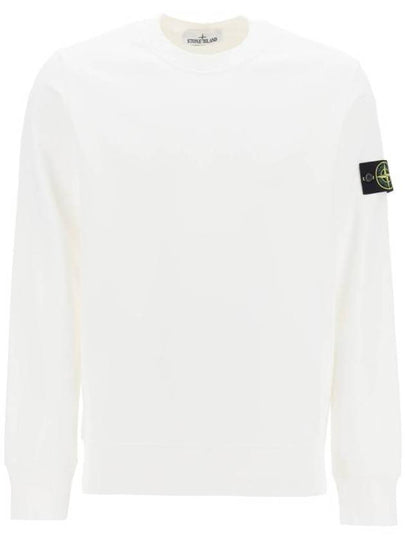 Wappen Patch Garment Dyed Sweatshirt White - STONE ISLAND - BALAAN 2