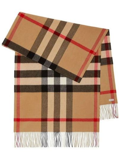 Wide Classic Check Cashmere Scarf Archive Beige - BURBERRY - BALAAN 2