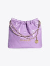 22 Small Shiny Calfskin Gold Chain Shoulder Bag Purple - CHANEL - BALAAN 2