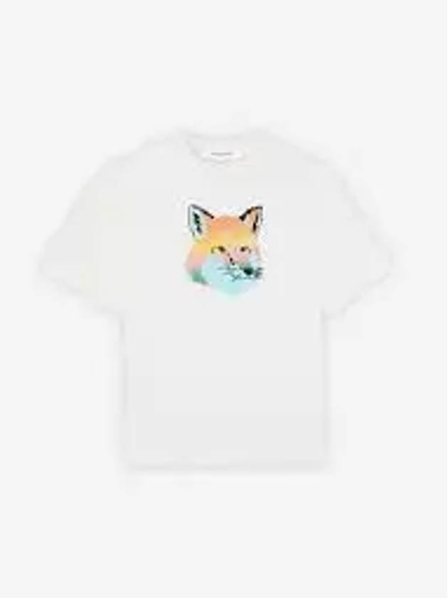 Vibrant Fox head Easy Short Sleeve T-Shirt White - MAISON KITSUNE - BALAAN 2