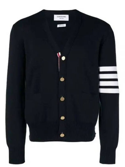 Milano Stitch 4 Bar Cardigan Navy - THOM BROWNE - BALAAN 2