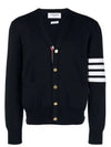 Milano Stitch 4 Bar Cardigan Navy - THOM BROWNE - BALAAN 2