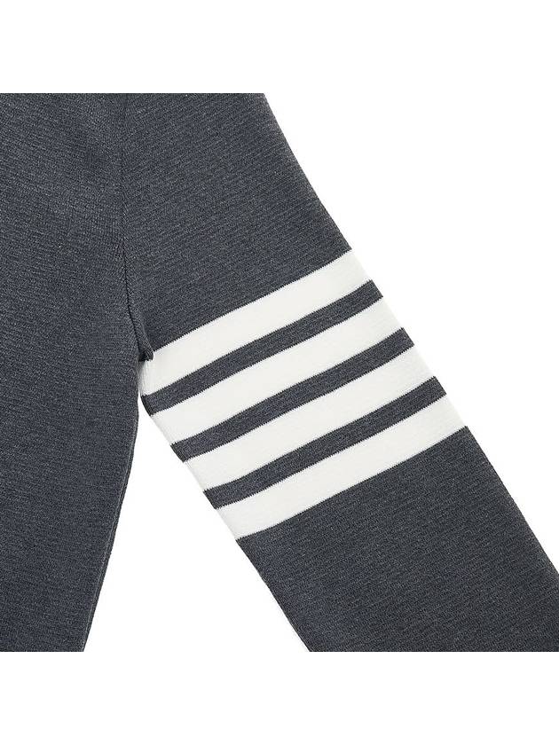 4 Bar Armband Milano Stitch Knit Top Mid Grey - THOM BROWNE - BALAAN 6