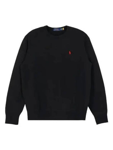 Polo Ralph Lauren Fleece Crew Neck Black - POLO RALPH LAUREN - BALAAN 1