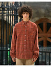 Corduroy Check Long Sleeve Shirt Orange - FLUKE - BALAAN 2