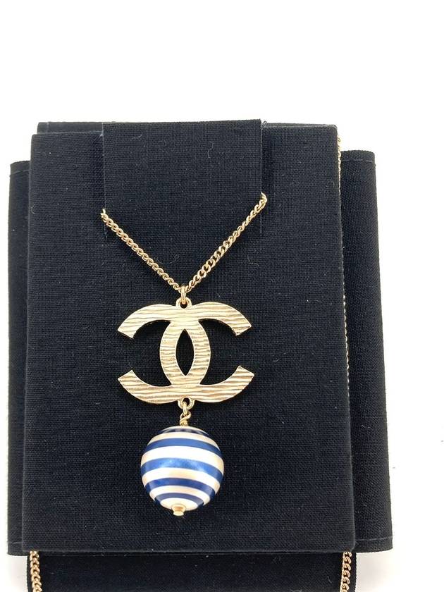 blue stripe necklace - CHANEL - BALAAN 5