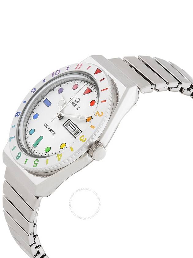 Timex Q Rainbow Quartz Silver Dial Expansion Band Ladies Watch TW2V66000 - TIMEX - BALAAN 2