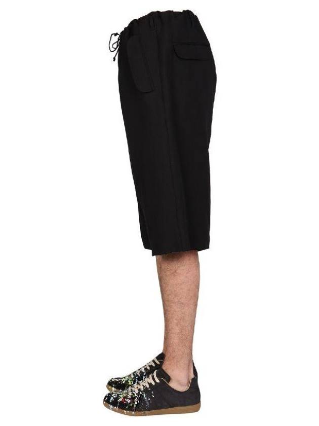 Men's Drop-Crotch Four-Stitch Shorts Black - MAISON MARGIELA - BALAAN 3