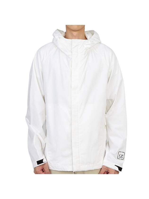 Metropolis Hooded Jacket White - CP COMPANY - BALAAN 1