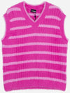 Jacquemus Fluffy Striped Pullover Vest Pink 225KN0692370 043 - JACQUEMUS - BALAAN 1