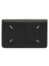 Stitched Leather Card Wallet Black - MAISON MARGIELA - BALAAN 2