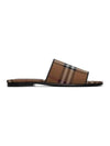 Check Quilted Cotton and Leather Slides - BURBERRY - BALAAN 1