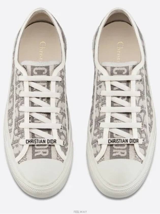 Walk'N'Dior Oblique Low Top Sneakers Grey - DIOR - BALAAN 3