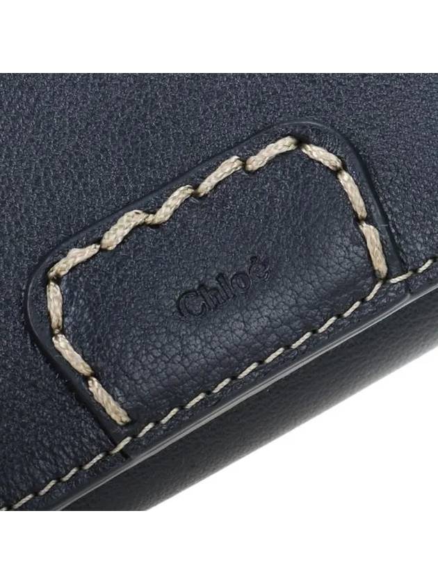 Edith Small Tri-Fold Buffalo Leather Half Wallet Black - CHLOE - BALAAN 9