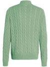 Men's Embroidery Pony Cable Half Zip Up Knit Top Light Green - POLO RALPH LAUREN - BALAAN 4