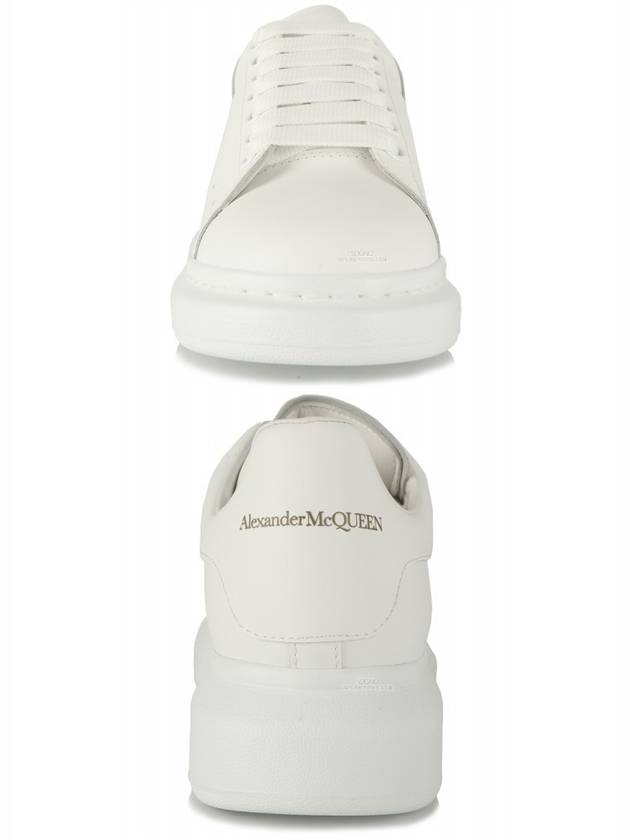 Oversized Leather Tab Low Top Sneakers White - ALEXANDER MCQUEEN - BALAAN 7