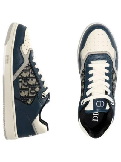 B27 Smooth Calfskin Low Top Sneakers Blue - DIOR - BALAAN 2