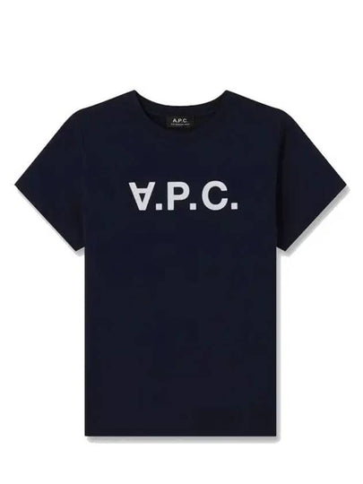 VPC Logo Organic Cotton Short Sleeve T-Shirt Navy - A.P.C. - BALAAN 2