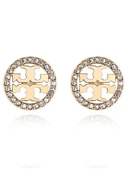 Miller Crystal Stud Earrings Rose Gold - TORY BURCH - BALAAN 2