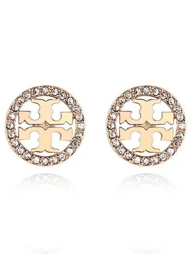 Miller Crystal Stud Earrings Rose Gold - TORY BURCH - BALAAN 4