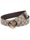 Blondie Belt Brown Beige Ebony - GUCCI - BALAAN.