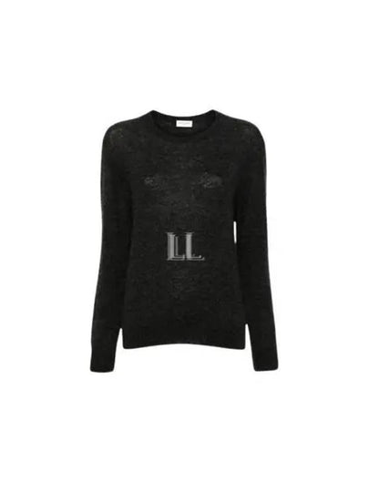 Cashmere Silk Knit Top Grey - SAINT LAURENT - BALAAN 2