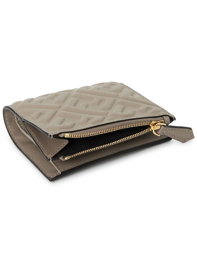 Slim Baguette FF Motif Nappa Leather Half Wallet Dove Grey - FENDI - BALAAN 5