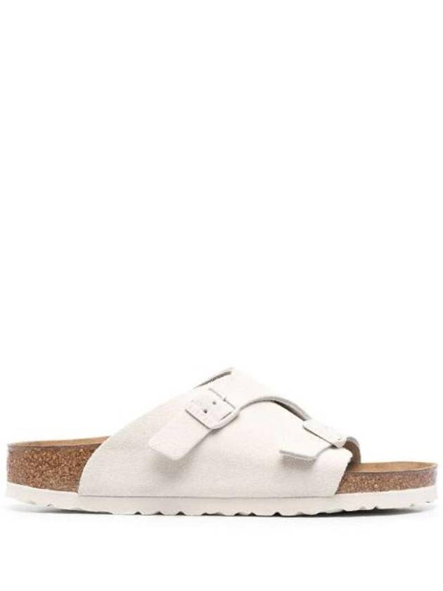 Zurich Suede Leather Slippers Antique White - BIRKENSTOCK - BALAAN 1