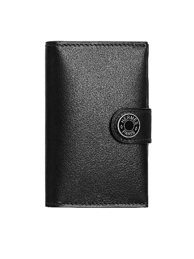 R M S Card Wallet Evergrain Palladium Hardware Noir - HERMES - BALAAN 1