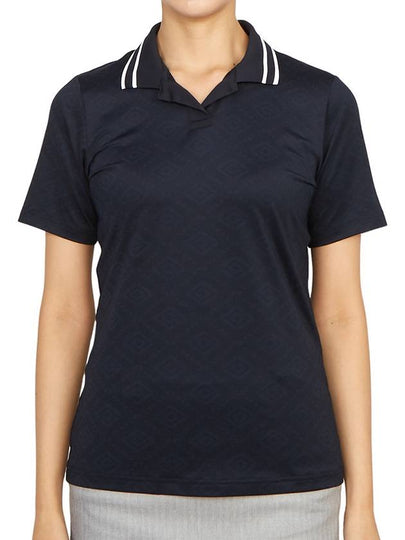 Women's Sammy Short Sleeve Polo Shirt Navy - J.LINDEBERG - BALAAN 2