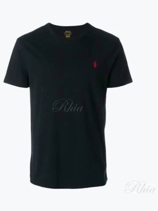 Men's Embroidered Pony Short Sleeve T-Shirt Black - POLO RALPH LAUREN - BALAAN 2