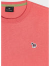 Zebra Logo Cotton Short Sleeve T-shirt Red - PAUL SMITH - BALAAN 4