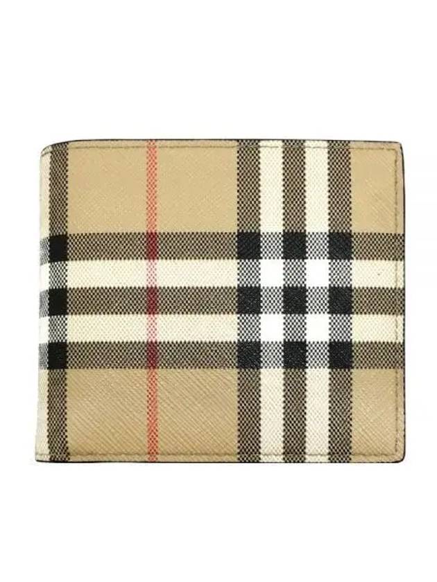 Vintage Check Half Wallet Beige - BURBERRY - BALAAN 2