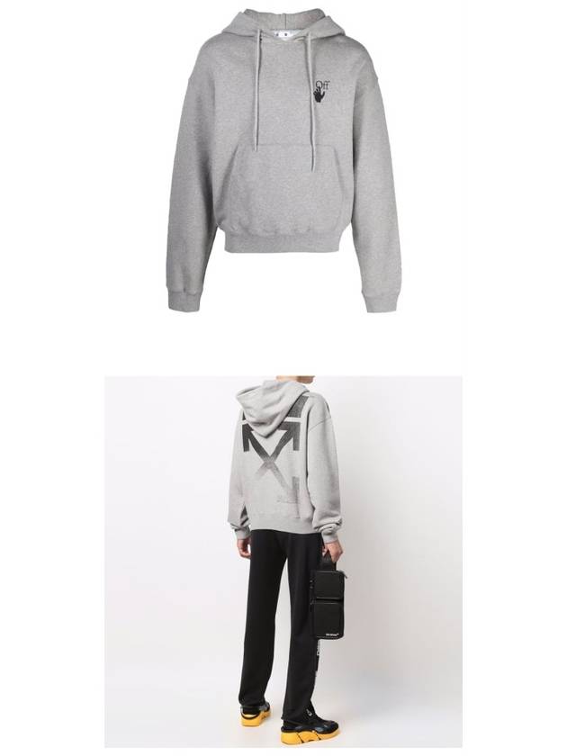 Men's Degrade Arrow Overfit Hoodie Gray - OFF WHITE - BALAAN 5