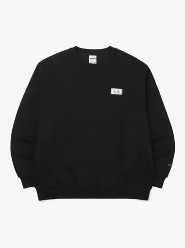 Diadora comfy brushed sweatshirt BLACK - DIADORA - BALAAN 1