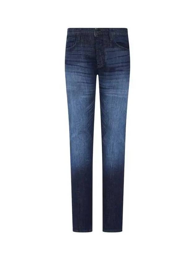 Men s Washed Slim Fit Denim Pants Indigo 271901 - EMPORIO ARMANI - BALAAN 1