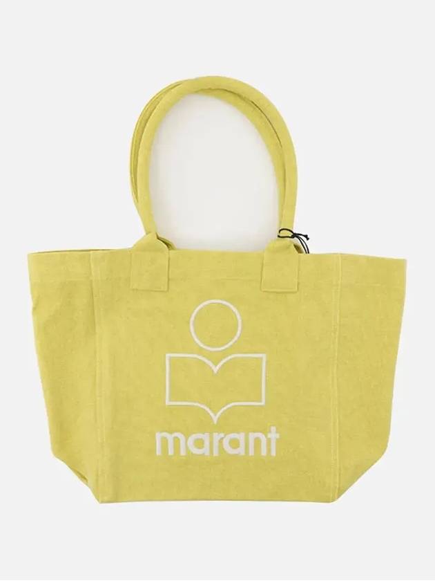 Yenky Embroidered Logo Shopper Tote Bag Yellow - ISABEL MARANT - BALAAN 3