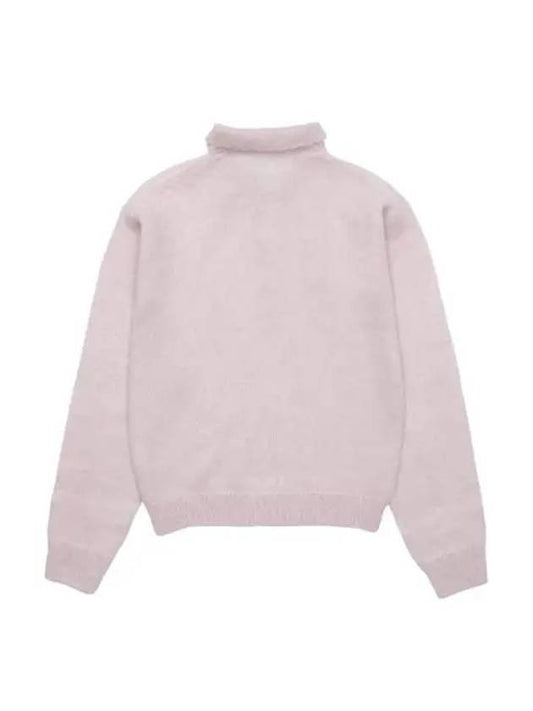 Women's Brushed Superkid Mohair Knit Polo Light Pink - AURALEE - BALAAN 2