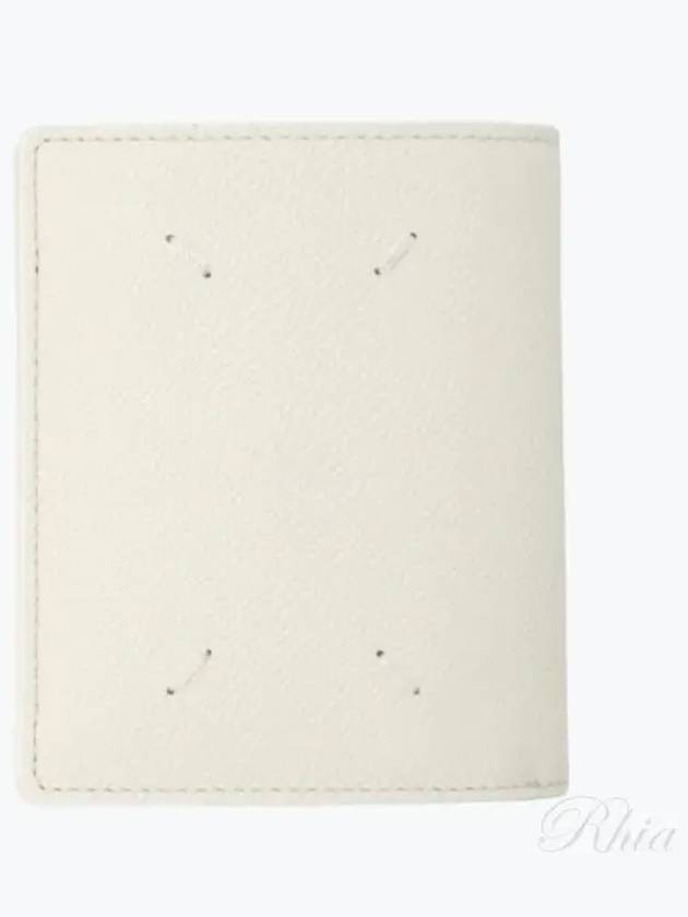 Stitch Logo Compact Bifold Half Wallet White - MAISON MARGIELA - BALAAN 2